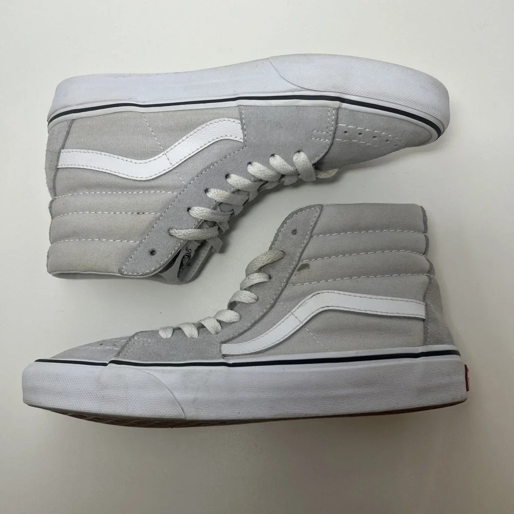 VANS Sk8-Hi Skate Sneakers Men's Sz‎ 6.5 Women's Sz 8 Gray Dawn/ True White